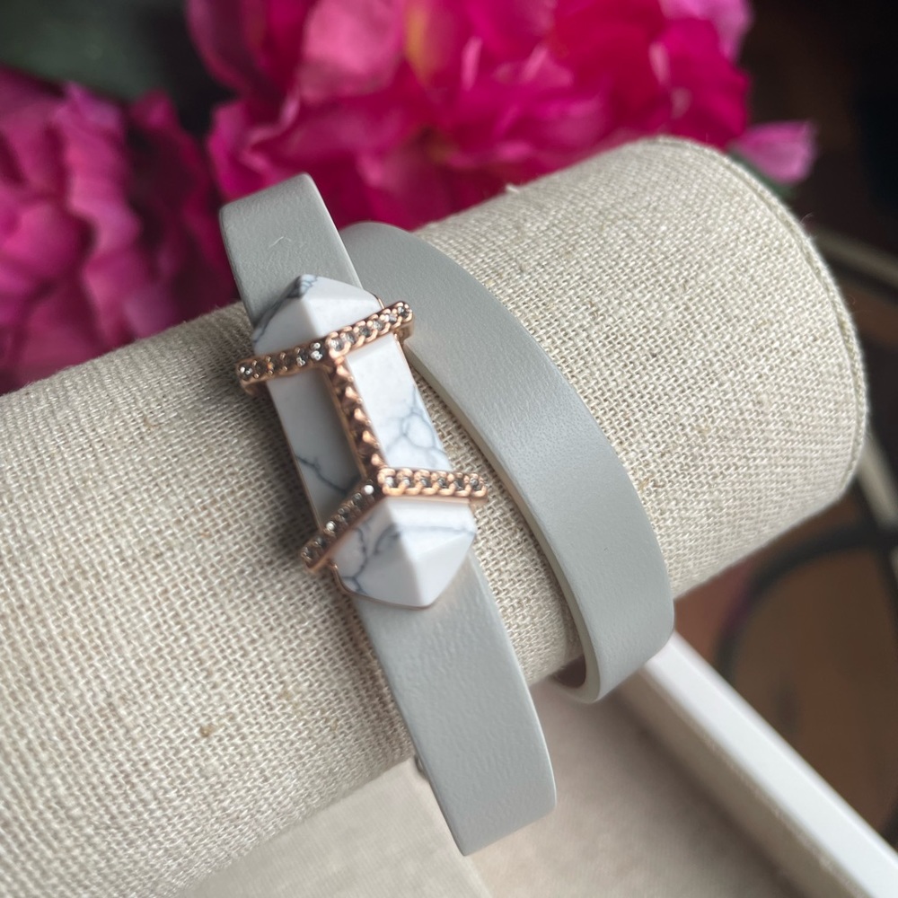 Keep Collective Stella & Dot Double Leather Band with Charm